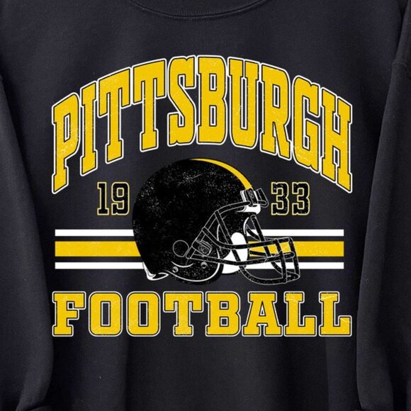 Pittsburgh Football Retro Style Crewneck Sweatshirt 91 - Picture 2 of 5